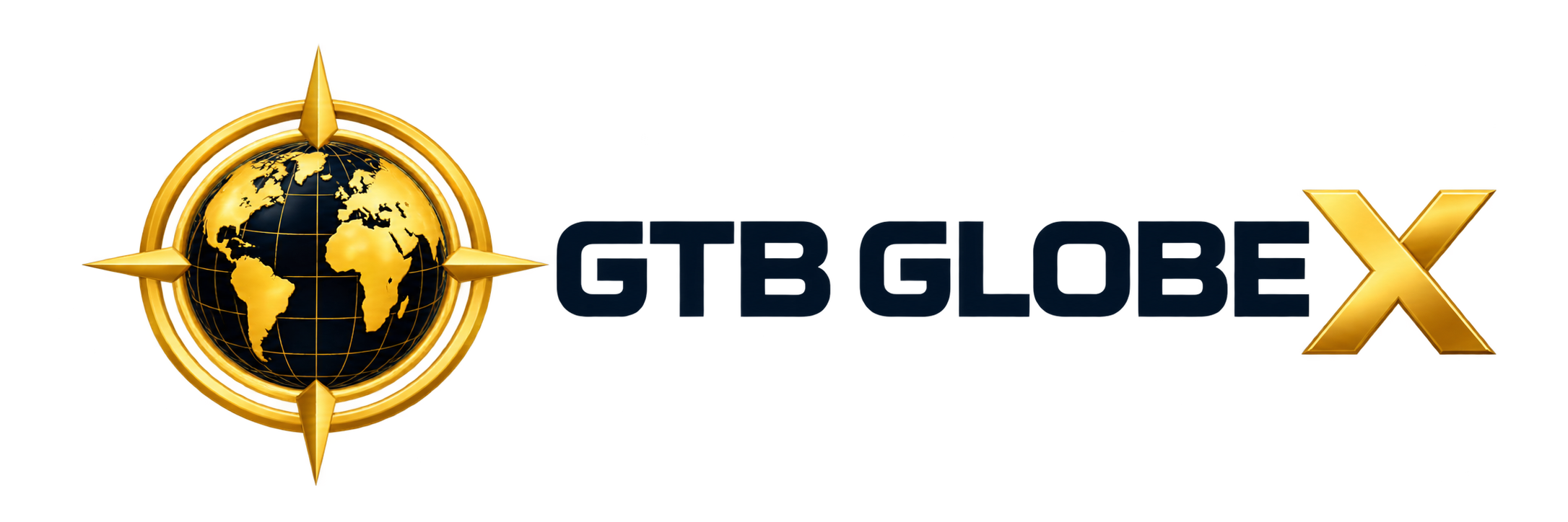 GTB GLOBE X wordmark: global sourcing, India